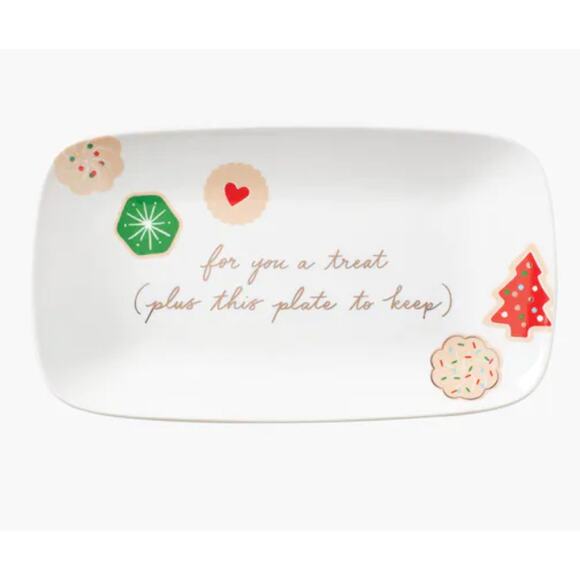 Kate Spade Lenox Holiday Giving Time Cookie Plate - Picture 1 of 8